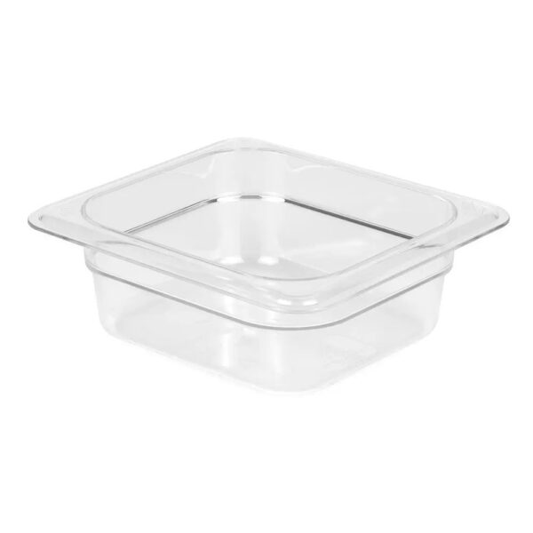 Cambro Camwear 1/6 Size Clear Polycarbonate Food Pan 2 1/2" Deep - Image 2