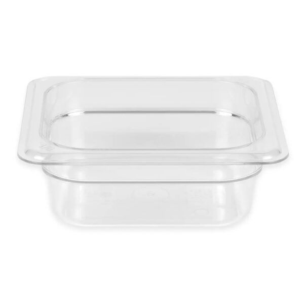 Cambro Camwear 1/6 Size Clear Polycarbonate Food Pan 2 1/2" Deep - Image 3