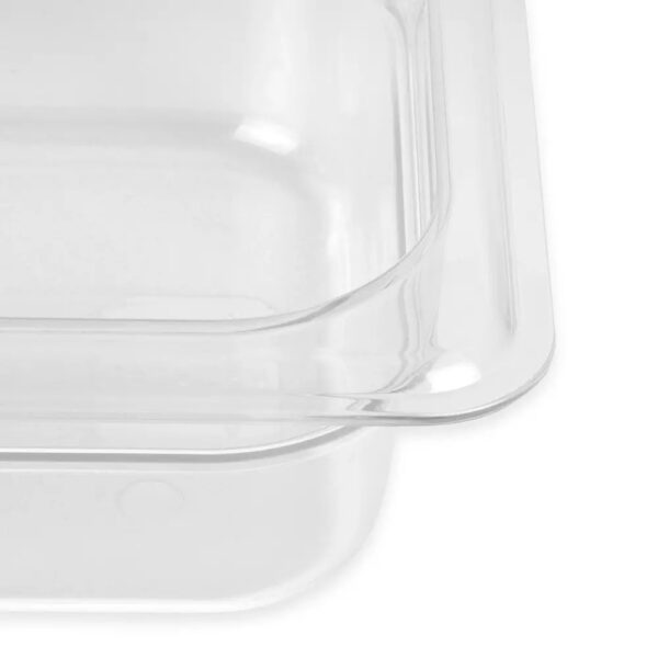 Cambro Camwear 1/6 Size Clear Polycarbonate Food Pan 2 1/2" Deep - Image 5