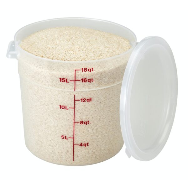 Cambro 18 Qt. Translucent Round Storage Container - Image 2