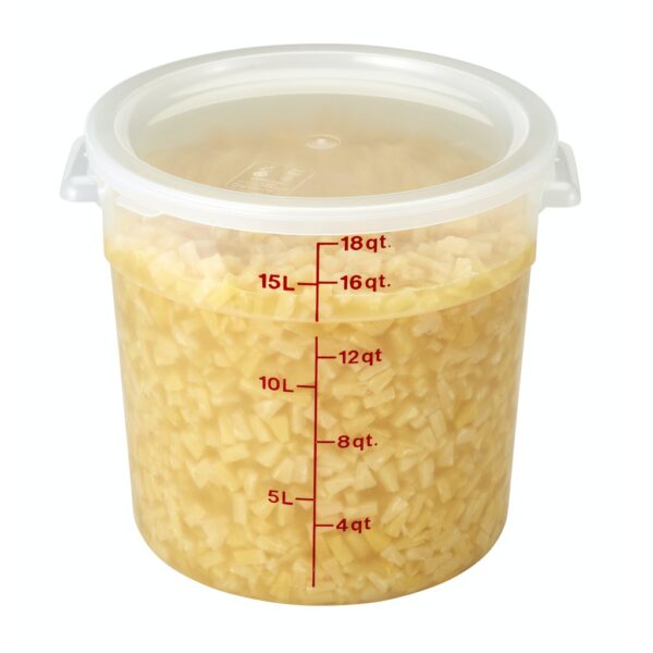 Cambro 18 Qt. Translucent Round Storage Container - Image 3